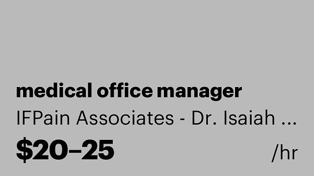 medical office manager