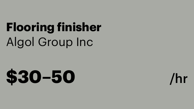 Flooring finisher