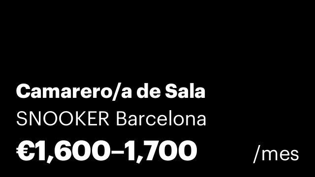 Camarero/a de Sala