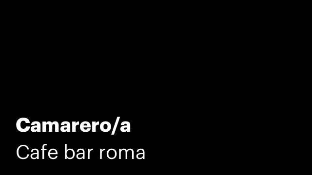 Camarero/a