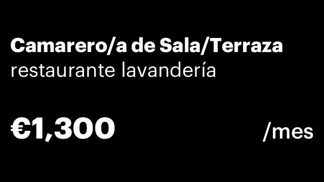 Camarero/a de Sala/Terraza