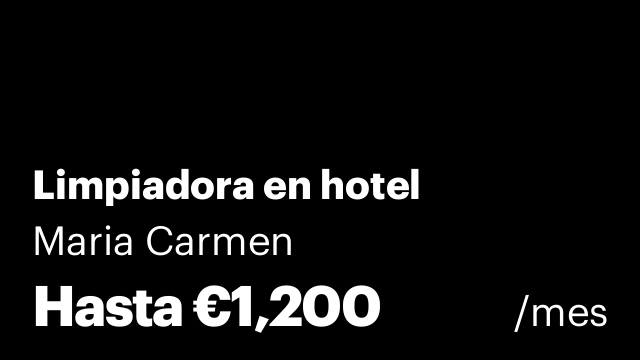 Limpiadora en hotel