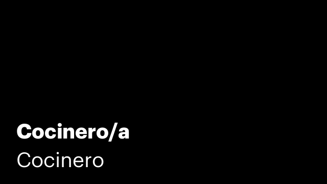 Cocinero/a