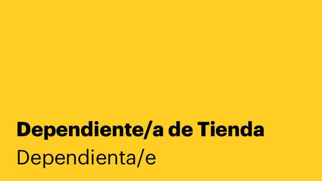Dependiente/a de Tienda