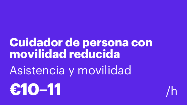 Cuidador de persona con movilidad reducida