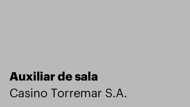 Auxiliar de sala