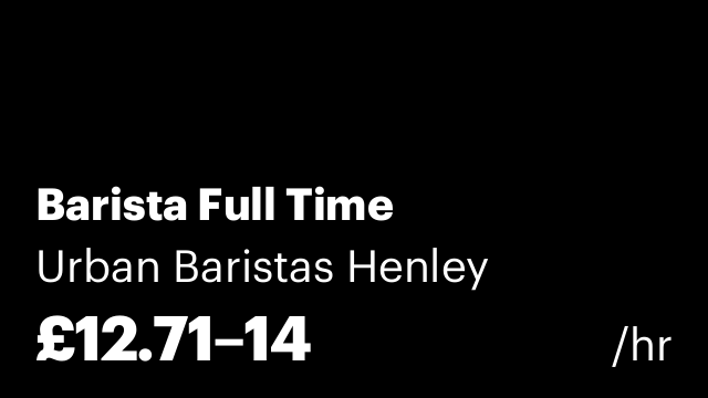 Barista Full Time