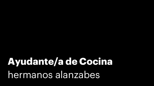 Ayudante/a de Cocina
