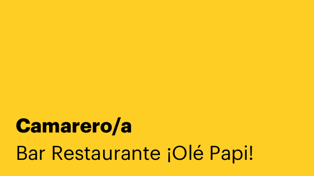 Camarero/a