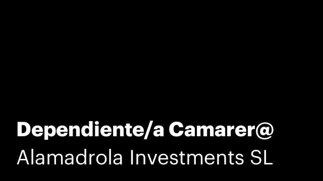 Dependiente/a Camarer@