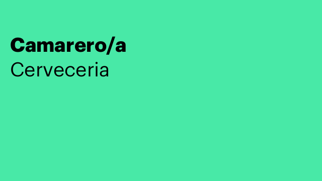 Camarero/a