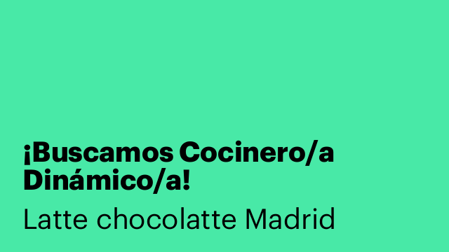 ¡Buscamos Cocinero/a Dinámico/a!