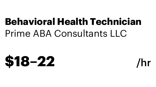 Behavioral Health Technician