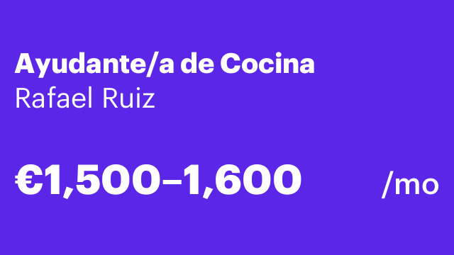 Ayudante/a de Cocina
