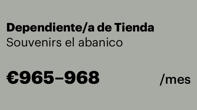 Dependiente/a de Tienda