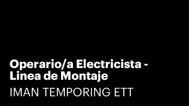 Operario/a Electricista - Linea de Montaje