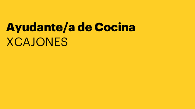 Ayudante/a de Cocina