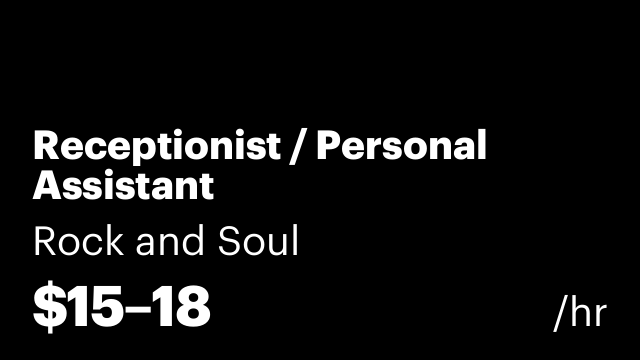 Receptionist / Personal Assistant