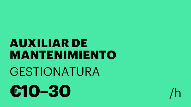 AUXILIAR DE MANTENIMIENTO JARDINERÍA Y PISCINAS
