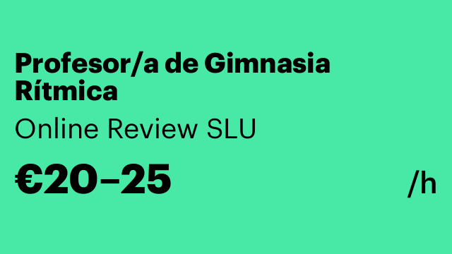 Profesor/a de Gimnasia Rítmica