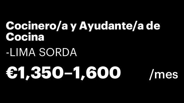 Cocinero/a y Ayudante/a de Cocina