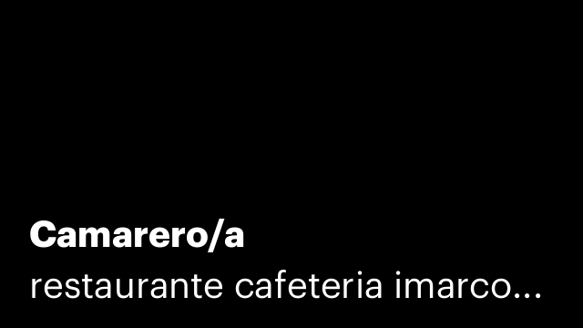 Camarero/a