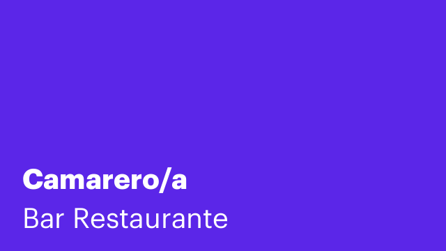 Camarero/a