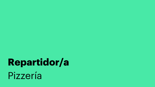 Repartidor/a