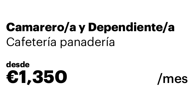 Camarero/a y Dependiente/a