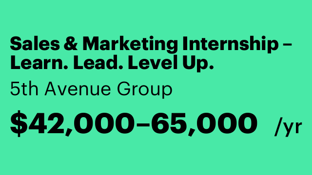 Sales & Marketing Internship – Learn. Lead. Level Up.