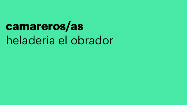 camareros/as