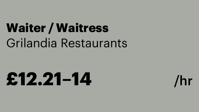 Waiter / Waitress