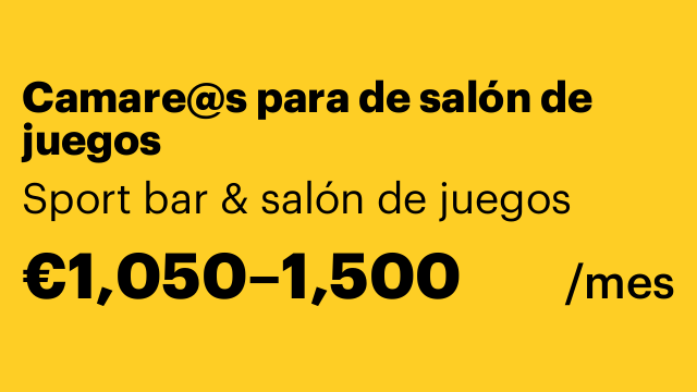 Camare@s para de salón de juegos