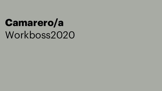 Camarero/a