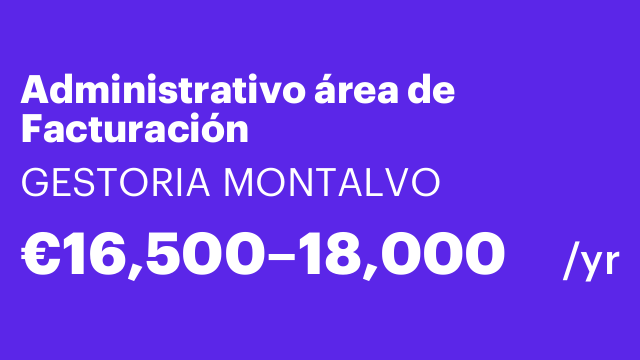 Administrativo área de Facturación