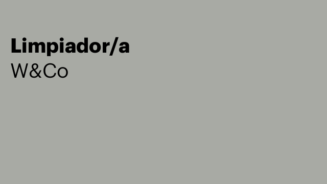 Limpiador/a