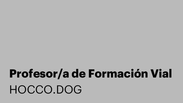 Profesor/a de Formación Vial
