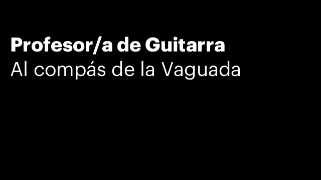Profesor/a de Guitarra