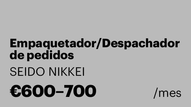 Empaquetador/Despachador de pedidos