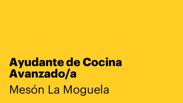 Ayudante de Cocina Avanzado/a