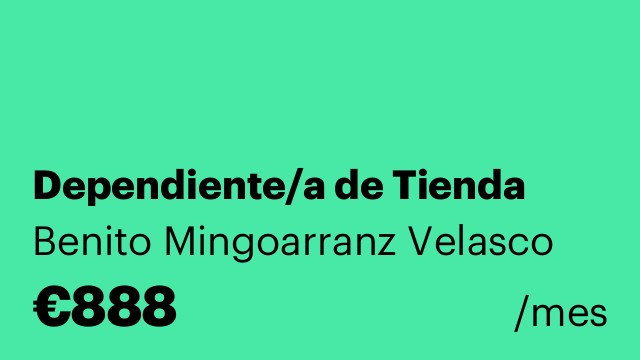 Dependiente/a de Tienda