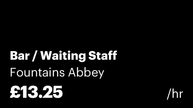 Bar / Waiting Staff
