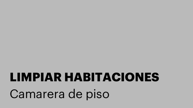 LIMPIAR HABITACIONES