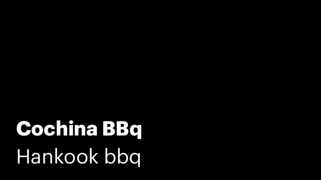 Cochina BBq