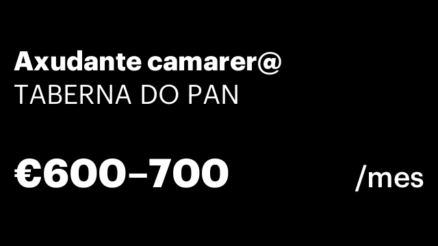 Axudante camarer@