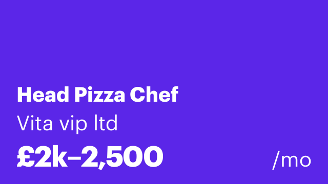 Head Pizza Chef