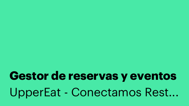 Gestor de reservas y eventos