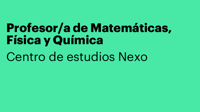 Profesor/a de Matemáticas, Física y Química
