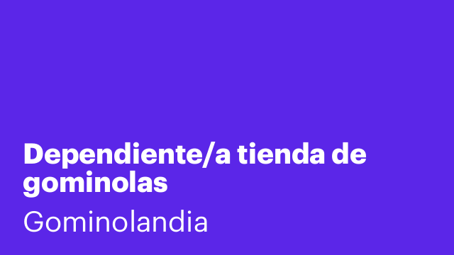 Dependiente/a tienda de gominolas