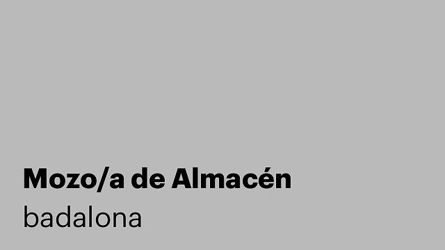 Mozo/a de Almacén